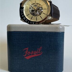 New Fossil Automatic 48mm brown leather watch